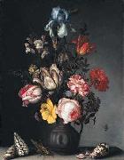Balthasar van der Ast Flowers in a Vase with Shells and Insects oil painting artist